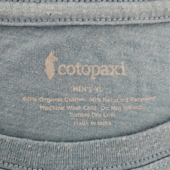 Cotopaxi Graphic Tee Men’s XL Blue Stripe Logo Outdoor Adventure Shirt - Picture 3 of 5